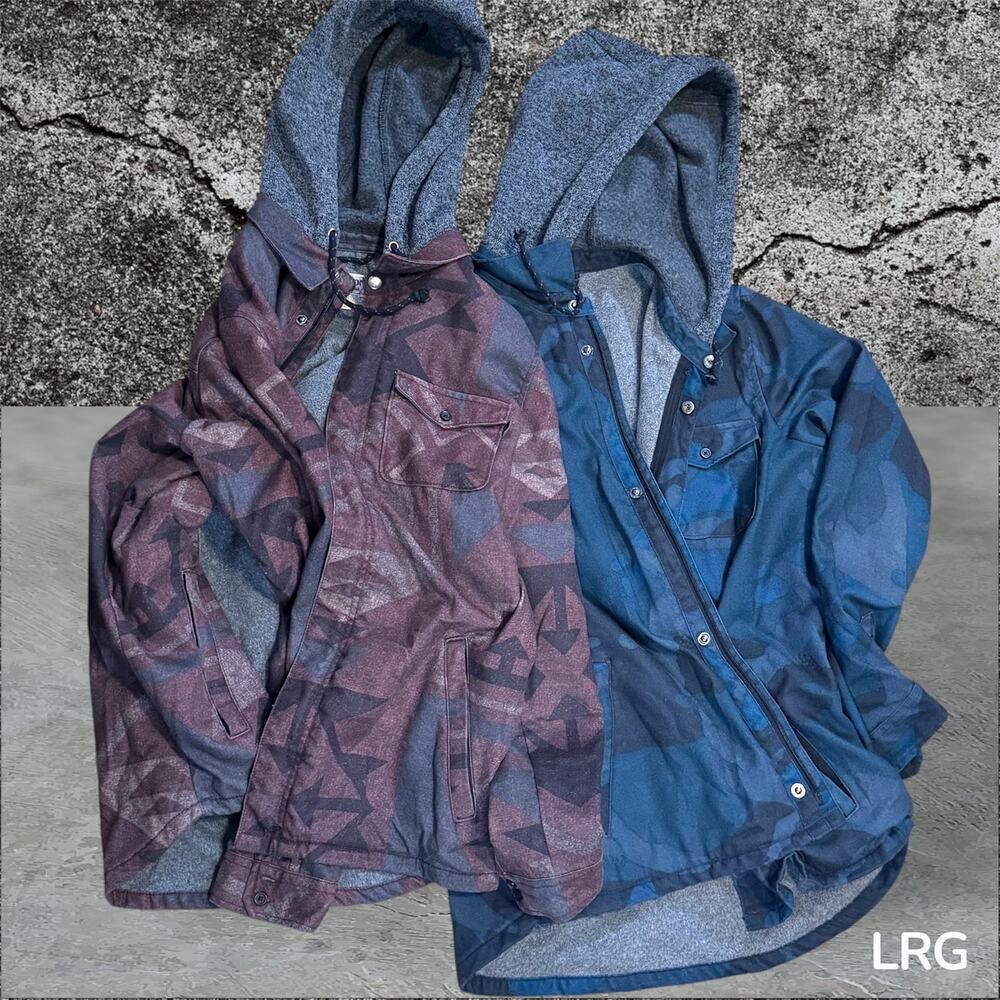 (2) Burton Durable Goods • Large Insulated Zip-Up Hooded Jacket •Preowned Bundle